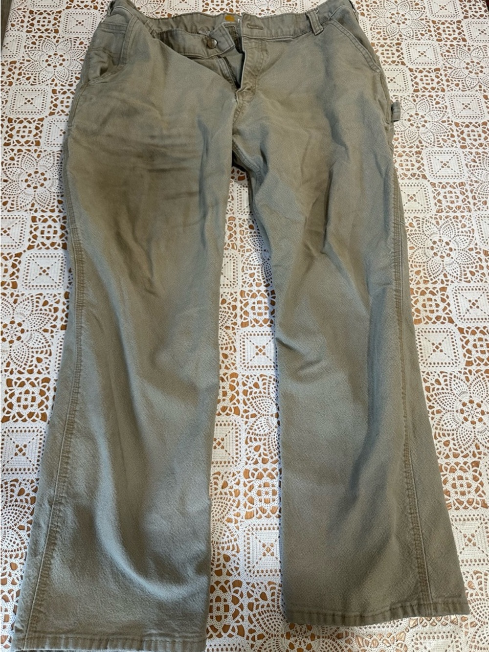 Carhartt 38x30 Relaxed Fit Work Pants Distressed Faded Carpenter
